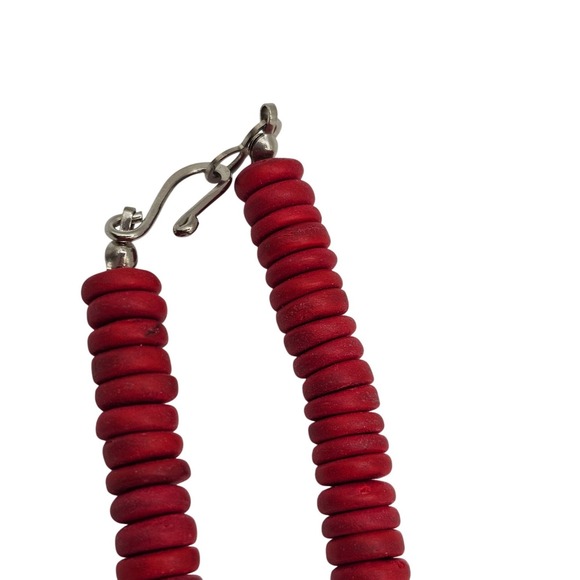 Vtg Handmade Wood Beaded 25" Necklace Schoolhouse Painted Teacher Gift Colorful - Picture 5 of 10